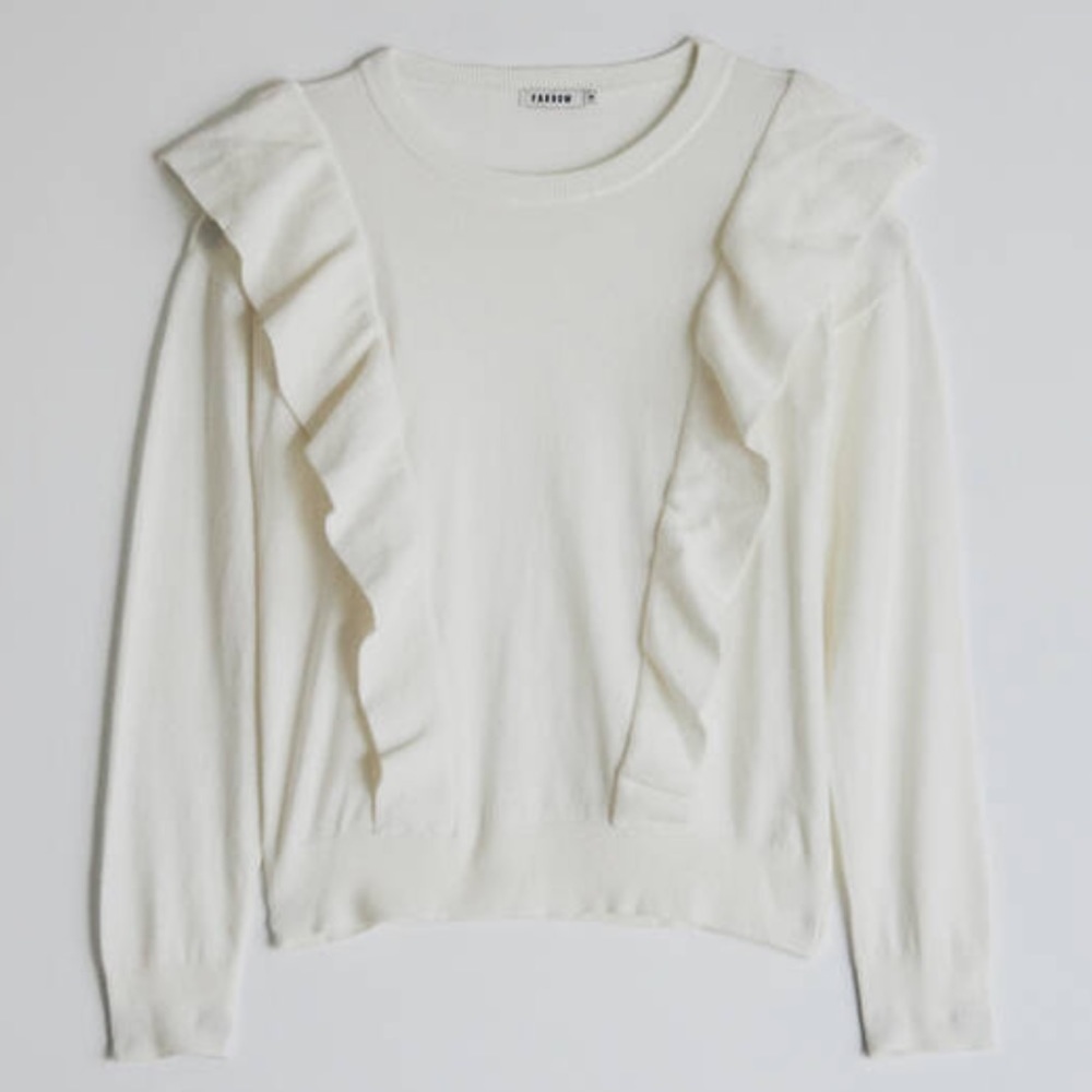 NWT Farrow Makayla Ruffle Sweater